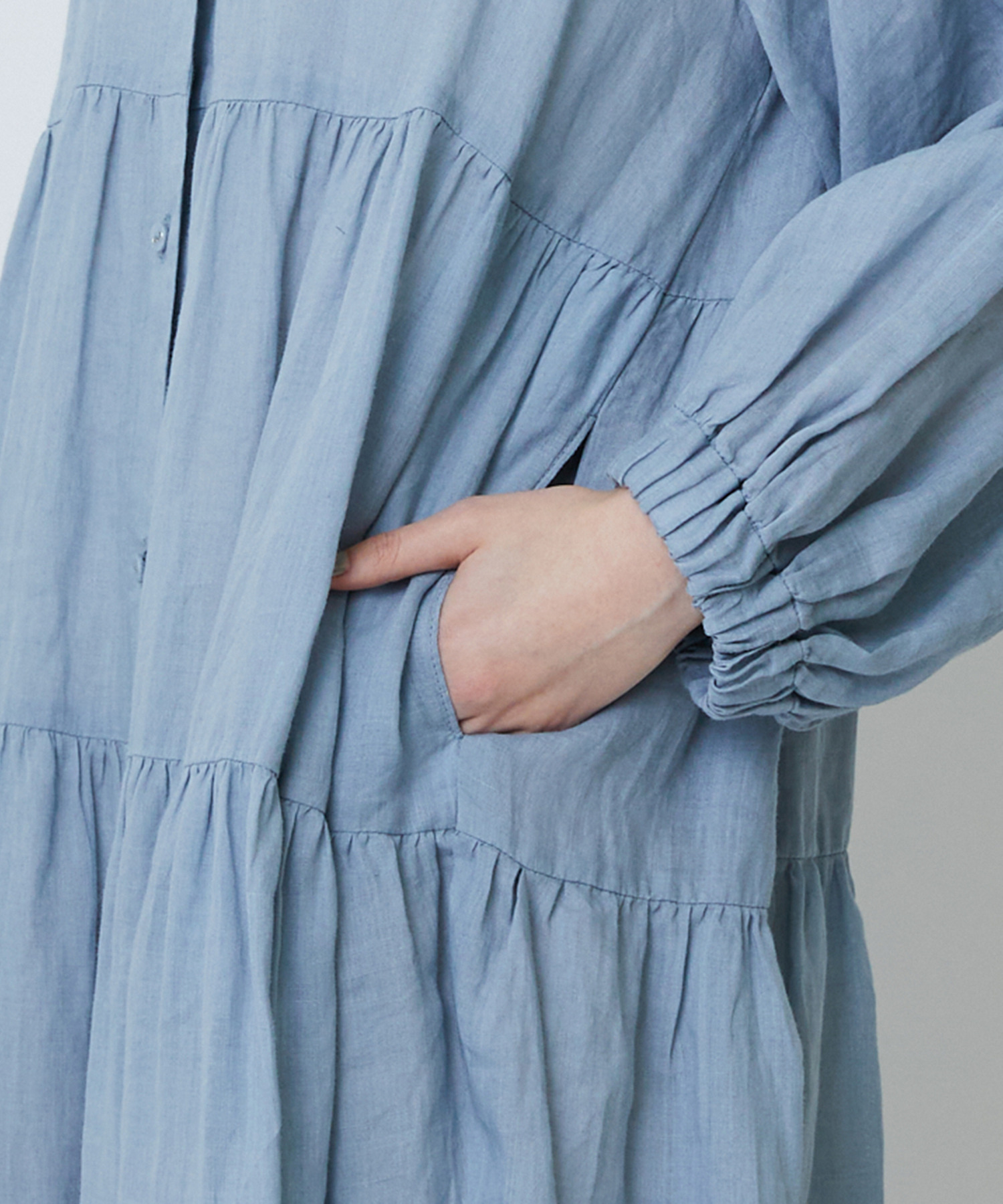 【LOISIR】ラミーティアードワンピース 詳細画像 ブラウン 21