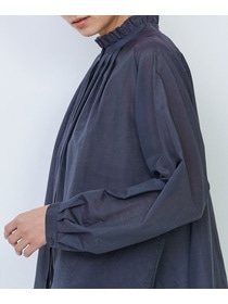 【LOISIR】【付け襟セット】コットンシルクボイルフリルカラーブラウス 詳細画像 ネイビー 18