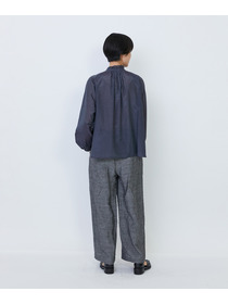 【LOISIR】【付け襟セット】コットンシルクボイルフリルカラーブラウス 詳細画像 ネイビー 9