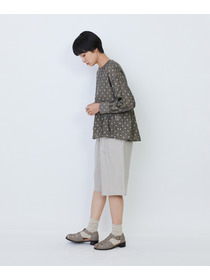 【LOISIR】オリジナル柄カットジャカードペプラムブラウス 詳細画像 ベージュ系その他 4