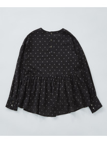 【LOISIR】オリジナル柄カットジャカードペプラムブラウス 詳細画像 ベージュ系その他 7