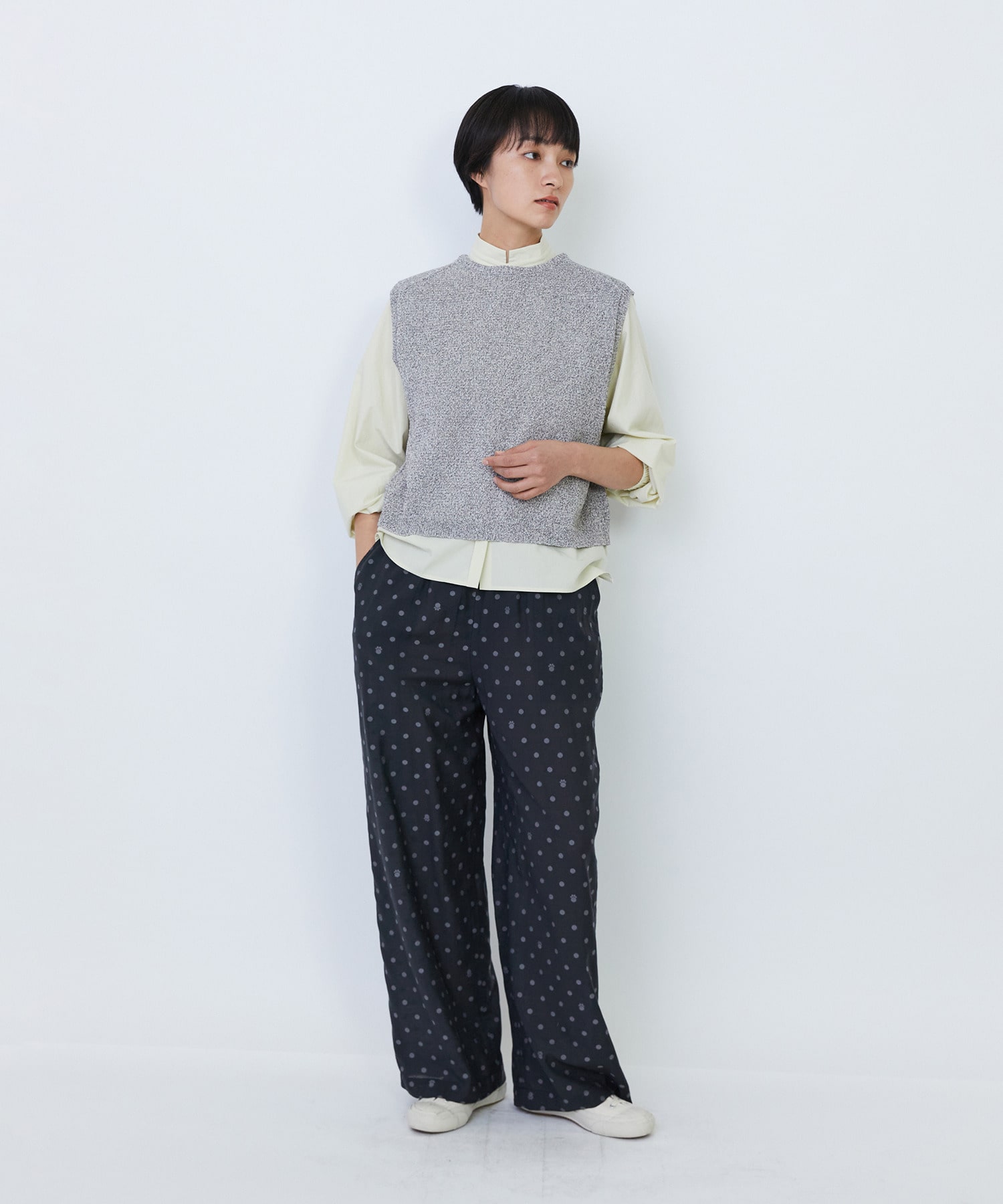 【LOISIR】デザインカラーブラウス 詳細画像 ストライプ 1