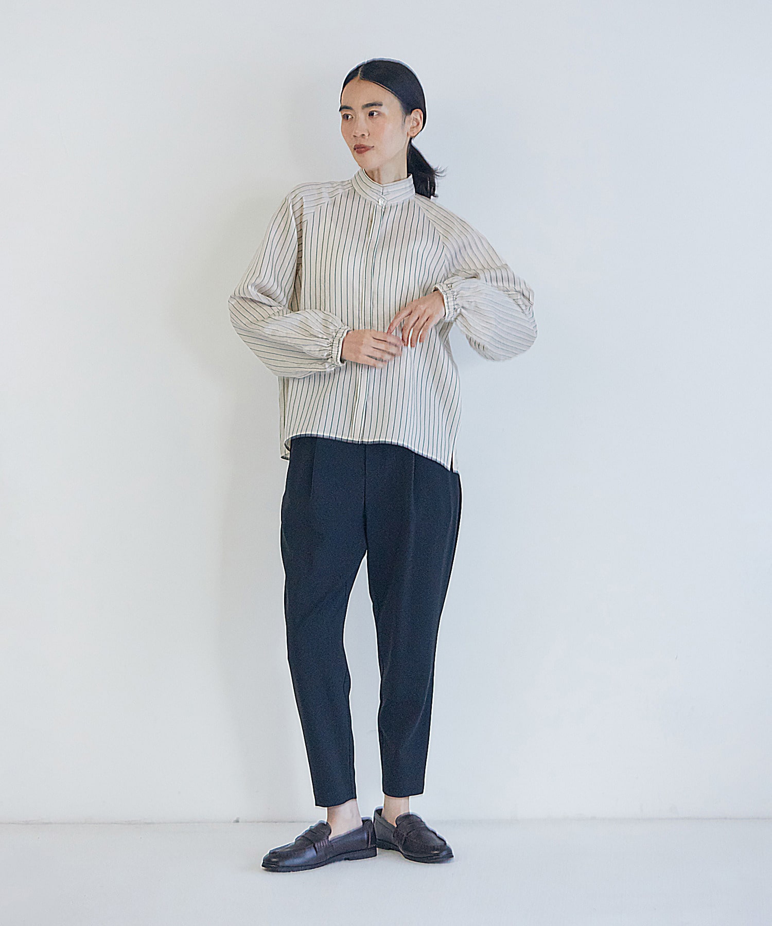 【LOISIR】デザインカラーブラウス 詳細画像 ストライプ 6