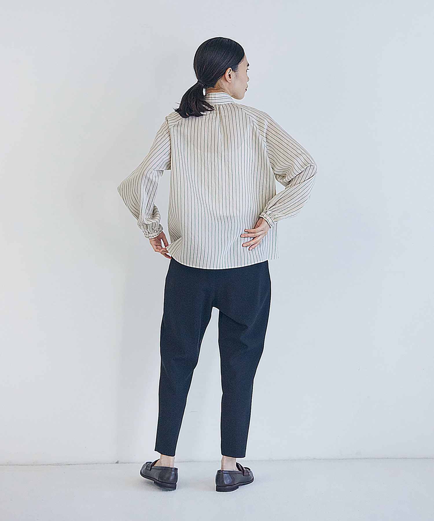 【LOISIR】デザインカラーブラウス 詳細画像 ストライプ 8