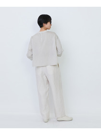 【LOISIR】リブ使いショートブラウス 詳細画像 ストライプ 4