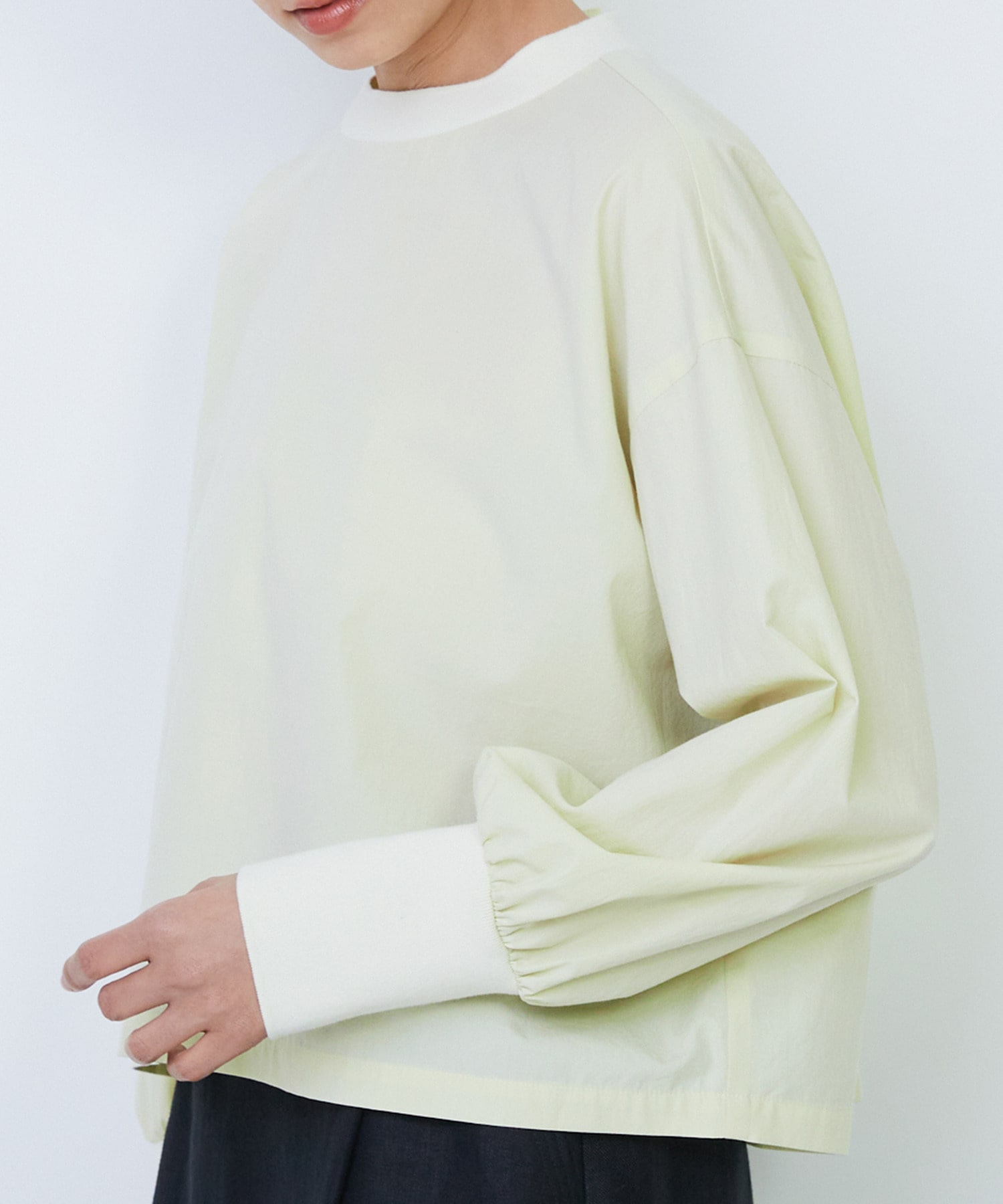 【LOISIR】リブ使いショートブラウス 詳細画像 ストライプ 19