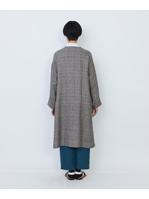 【LOISIR】リネンチェックガウンカーディガン 詳細画像 チェック 12