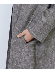 【LOISIR】リネンチェックガウンカーディガン 詳細画像 チェック 16