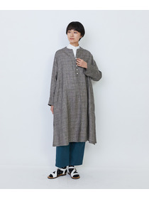 【LOISIR】リネンチェックガウンカーディガン 詳細画像 チェック 4