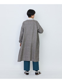 【LOISIR】リネンチェックガウンカーディガン 詳細画像 チェック 6