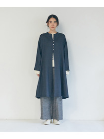 【LOISIR】リネンチェックガウンカーディガン 詳細画像 チェック 7