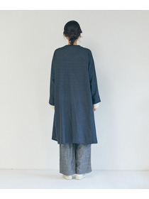 【LOISIR】リネンチェックガウンカーディガン 詳細画像 チェック 9