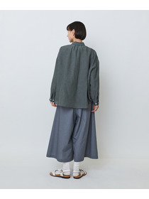 【LOISIR】グランジリネンボクシーシャツ 詳細画像 ネイビー 12