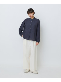 【LOISIR】グランジリネンボクシーシャツ 詳細画像 ネイビー 13