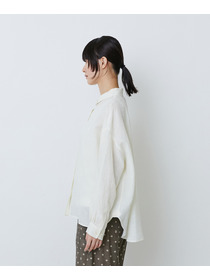 【LOISIR】グランジリネンボクシーシャツ 詳細画像 ネイビー 17