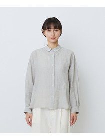 【LOISIR】グランジリネンボクシーシャツ 詳細画像 ネイビー 19