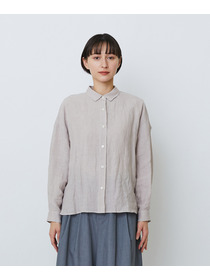 【LOISIR】グランジリネンボクシーシャツ 詳細画像 ネイビー 22