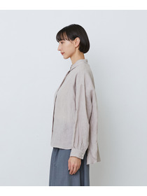 【LOISIR】グランジリネンボクシーシャツ 詳細画像 ネイビー 23