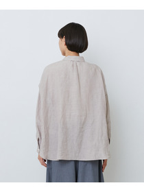 【LOISIR】グランジリネンボクシーシャツ 詳細画像 ネイビー 24