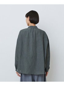 【LOISIR】グランジリネンボクシーシャツ 詳細画像 ネイビー 27