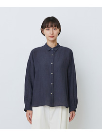 【LOISIR】グランジリネンボクシーシャツ 詳細画像 ネイビー 28