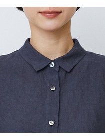 【LOISIR】グランジリネンボクシーシャツ 詳細画像 ネイビー 31