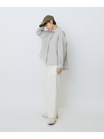 【LOISIR】グランジリネンボクシーシャツ 詳細画像 ネイビー 5