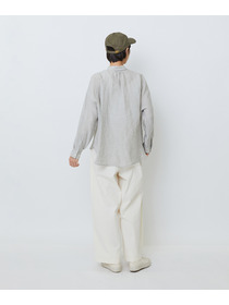 【LOISIR】グランジリネンボクシーシャツ 詳細画像 ネイビー 6