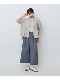 【LOISIR】グランジリネンボクシーシャツ 詳細画像 ネイビー 7