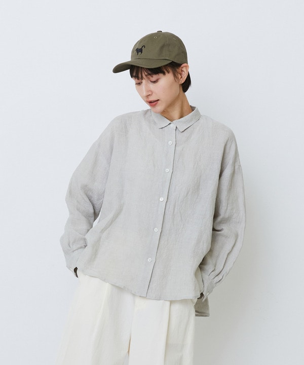 グランジリネンボクシーシャツ 詳細画像 ライトグレー 1