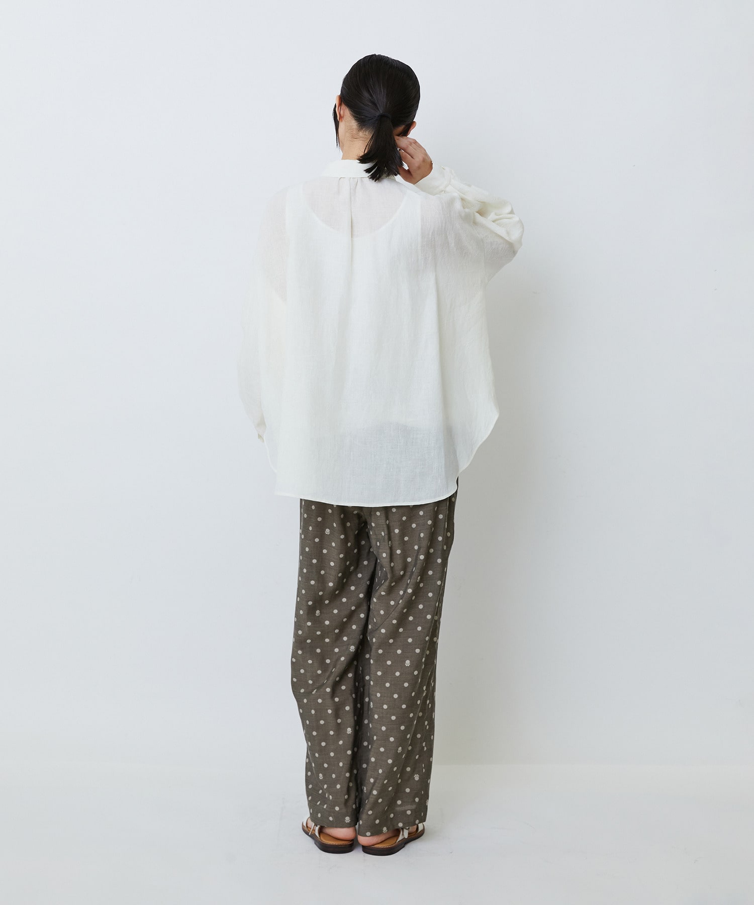 【LOISIR】グランジリネンボクシーシャツ 詳細画像 ネイビー 3