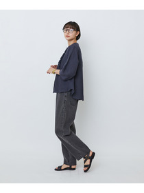 【LOISIR】グランジリネンフリルディテールブラウス 詳細画像 ネイビー 12