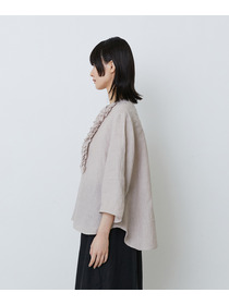 【LOISIR】グランジリネンフリルディテールブラウス 詳細画像 ネイビー 21