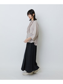 【LOISIR】グランジリネンフリルディテールブラウス 詳細画像 ネイビー 5