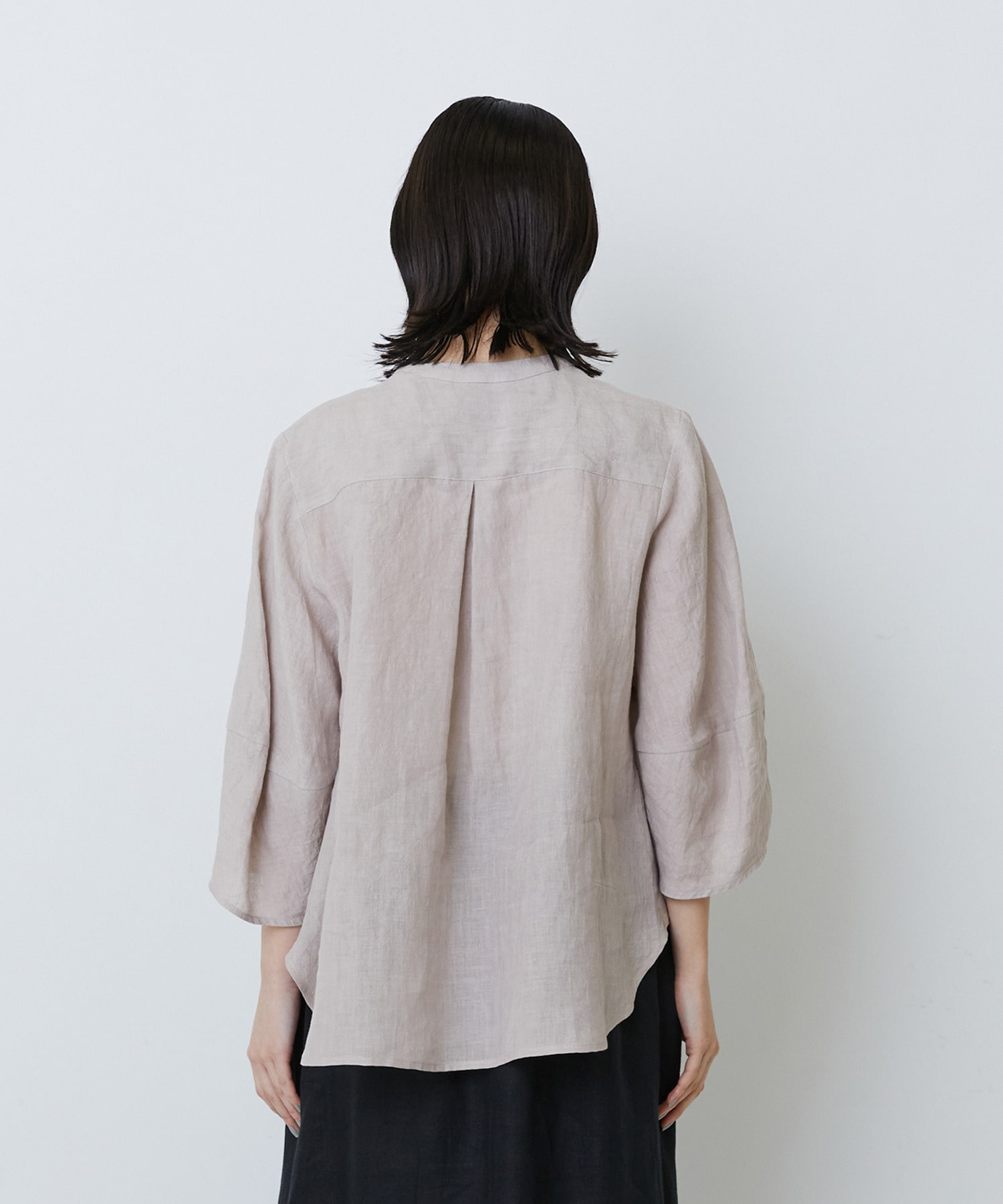 【LOISIR】グランジリネンフリルディテールブラウス 詳細画像 ネイビー 22