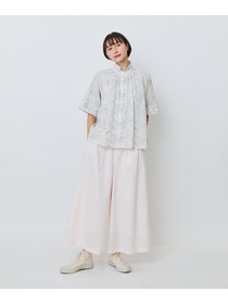 【LOISIR】【アーティストコラボ】LOISIR&times;TORANEKOBONBON エンブロイダリーAラインシャツ 詳細画像 ホワイト系その他 5