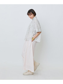 【LOISIR】【アーティストコラボ】LOISIR&times;TORANEKOBONBON エンブロイダリーAラインシャツ 詳細画像 ホワイト系その他 6