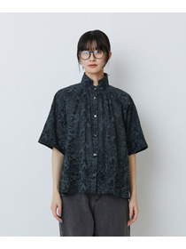 【LOISIR】【アーティストコラボ】LOISIR&times;TORANEKOBONBON エンブロイダリーAラインシャツ 詳細画像 ホワイト系その他 8