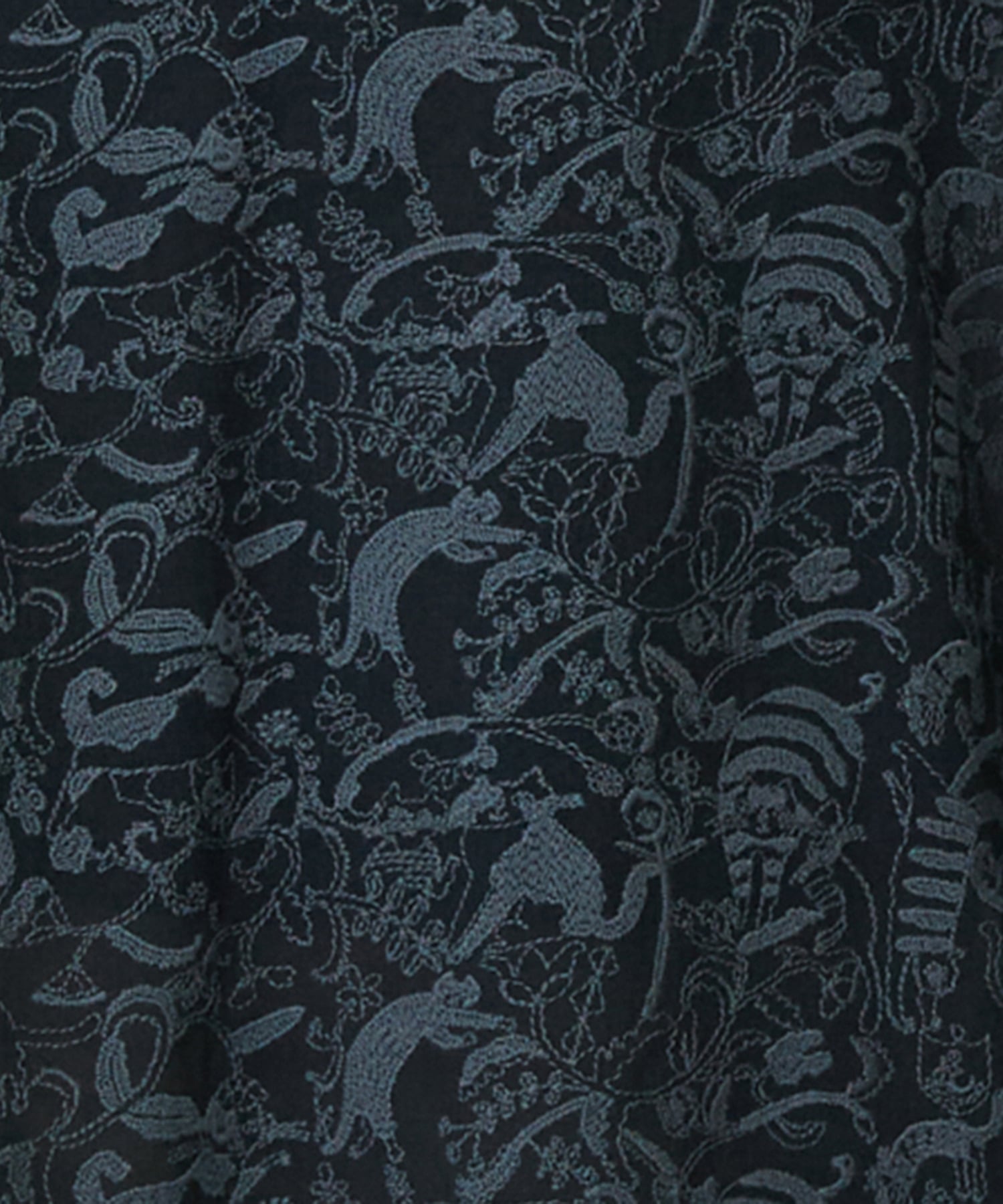 【LOISIR】【アーティストコラボ】LOISIR&times;TORANEKOBONBON エンブロイダリーAラインシャツ 詳細画像 ホワイト系その他 11