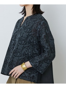 【LOISIR】【アーティストコラボ】LOISIR&times;TORANEKOBONBON エンブロイダリーブラウス 詳細画像 ブラック系その他 18