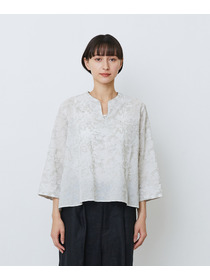 【LOISIR】【アーティストコラボ】LOISIR&times;TORANEKOBONBON エンブロイダリーブラウス 詳細画像 ブラック系その他 9