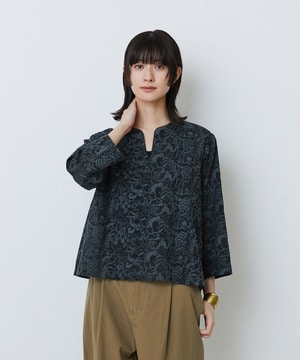 【LOISIR】【アーティストコラボ】LOISIR&times;TORANEKOBONBON エンブロイダリーブラウス 詳細画像 ブラック系その他 1