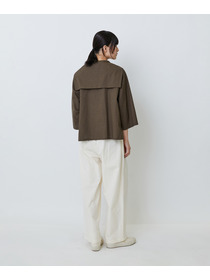 【LOISIR】コットンリネンクロス刺繍入りセーラーカラーブラウス 詳細画像 ブラック 7