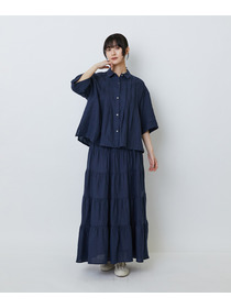 【LOISIR】タックディテールブラウス 詳細画像 チェック 2