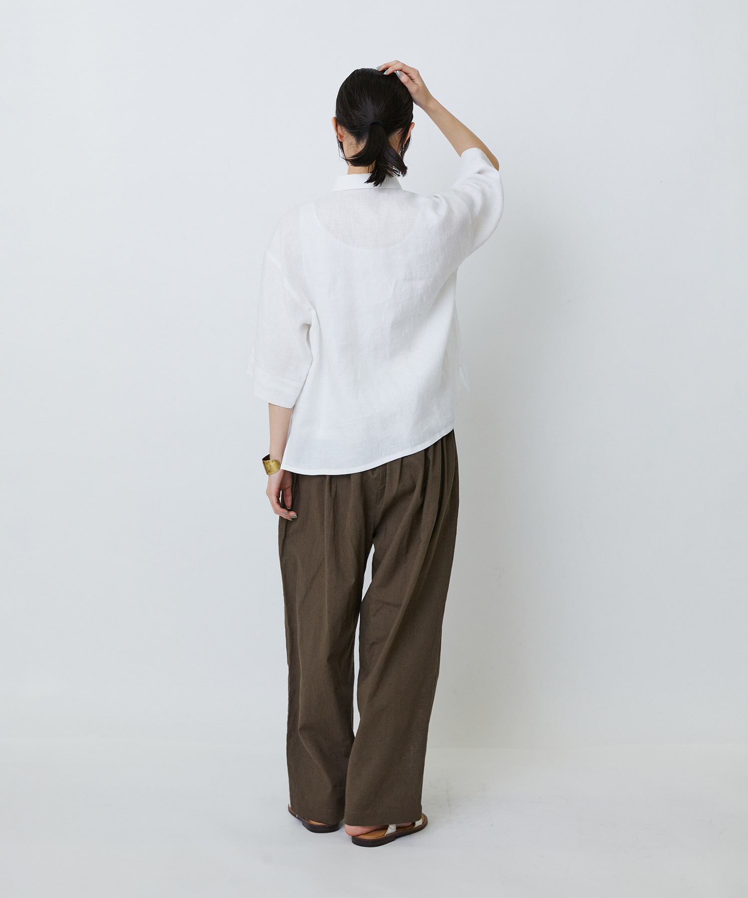 【LOISIR】タックディテールブラウス 詳細画像 チェック 11