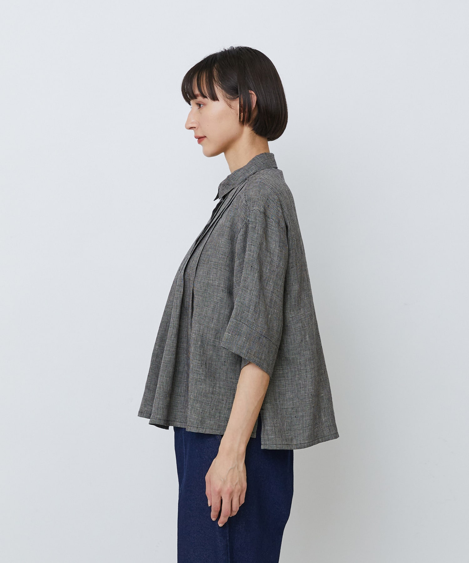 【LOISIR】タックディテールブラウス 詳細画像 チェック 16