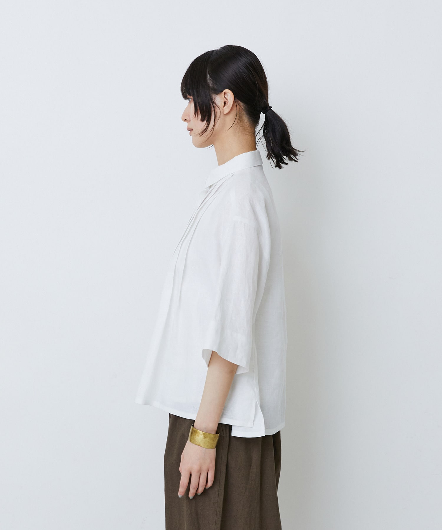 【LOISIR】タックディテールブラウス 詳細画像 チェック 19
