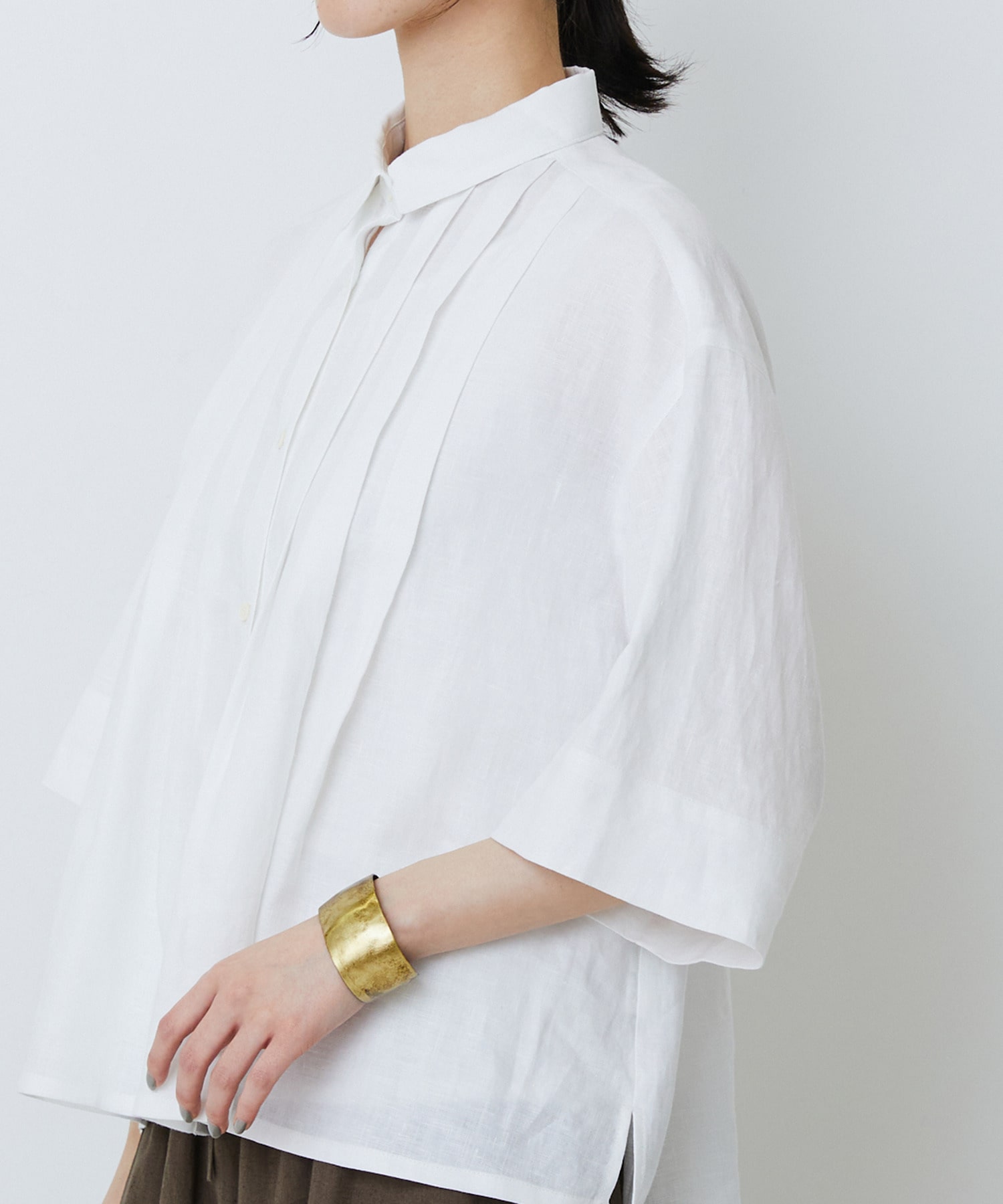 【LOISIR】タックディテールブラウス 詳細画像 チェック 23