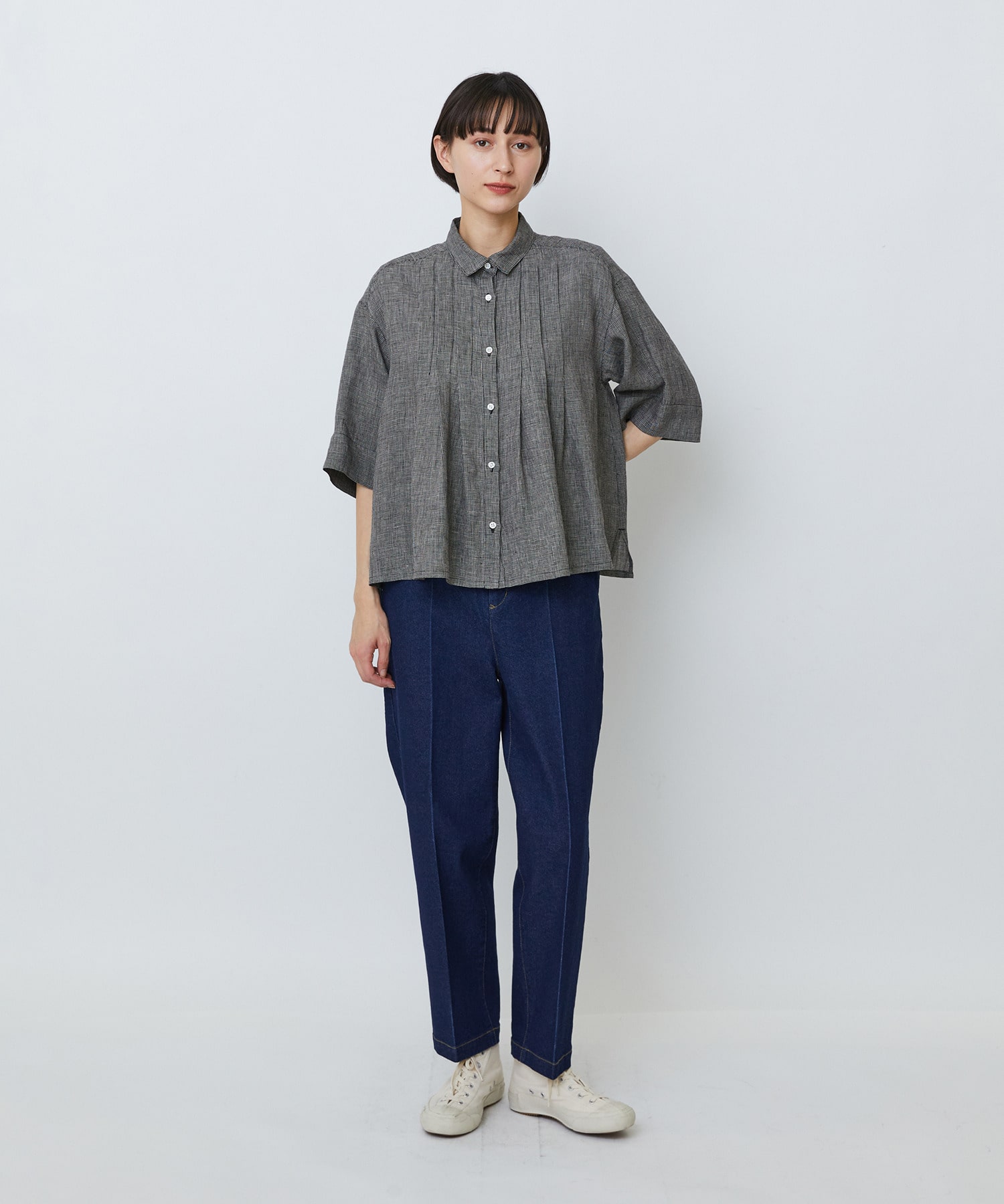 【LOISIR】タックディテールブラウス 詳細画像 チェック 6