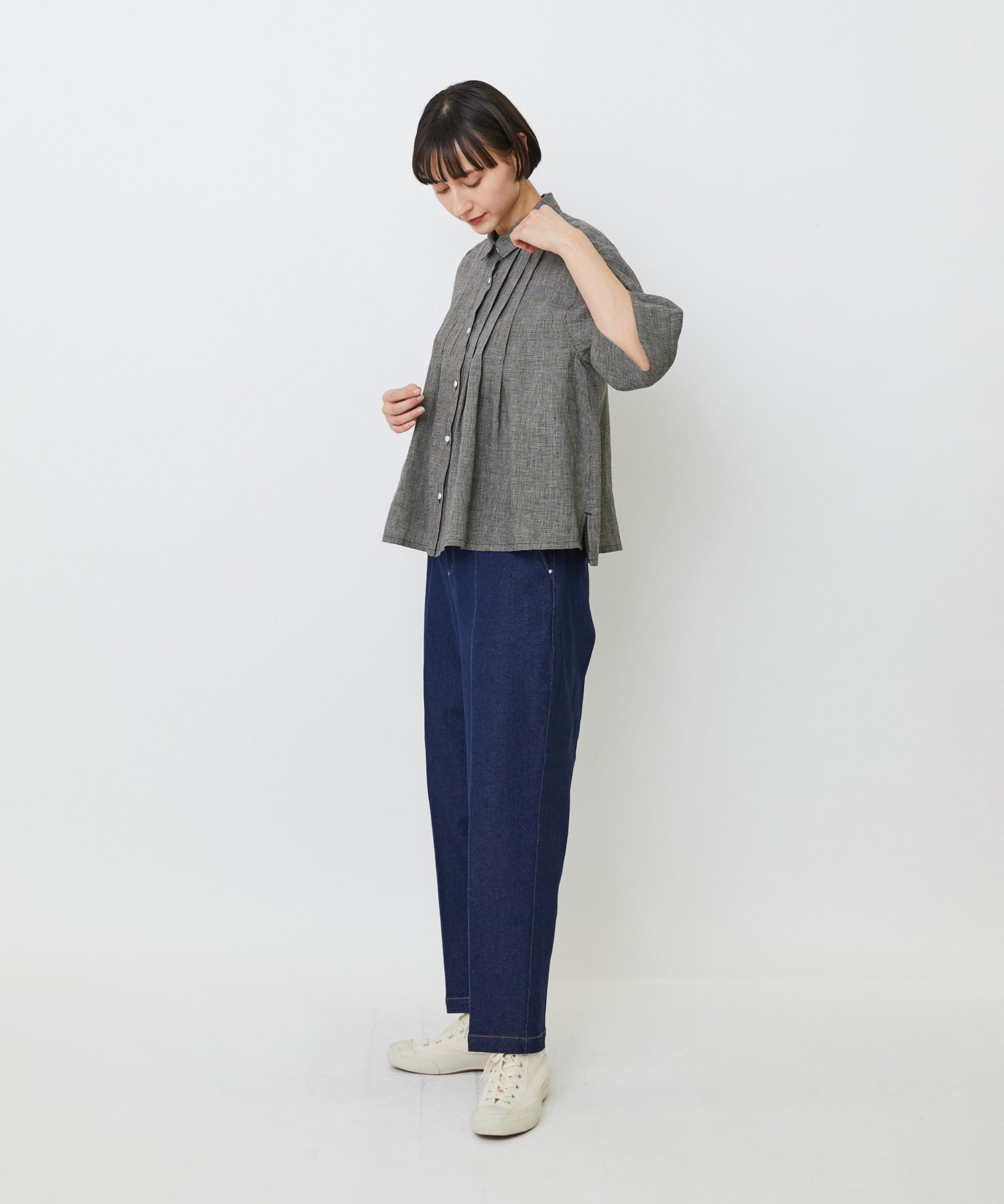 【LOISIR】タックディテールブラウス 詳細画像 チェック 7